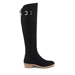 Guess Black Suede Over the Knee Boots